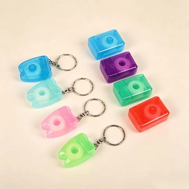 keychain with dental floss